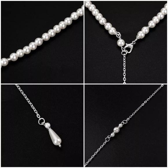 New! Pearl Backdrop Necklace - Picture 2 of 5